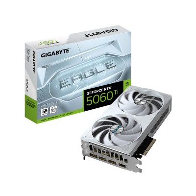 Відеокарта GIGABYTE GeForce RTX 5060 Ti 16GB GDDR7 EAGLE ICE (GV-N506TEAGLEOC_ICE-16GD)