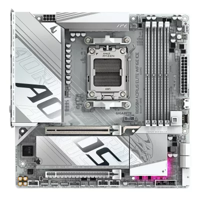 Материнська плата GIGABYTE B850M AORUS ELITE WF6E ICE sAM5 B850 4xDDR5 M.2 Wi-Fi BT mATX (B850M_A_ELT_WF6E_ICE)