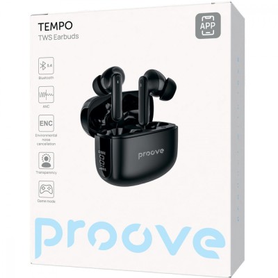 Бездротові навушники Proove Tempo TWS with ANC (APP) black