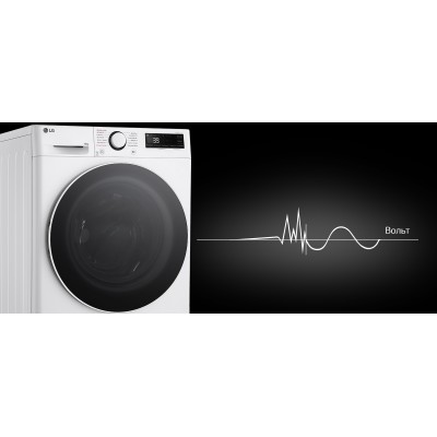 Пральна машина LG фронтальна, 10кг, 1400, A, 57см, дисплей, пара, інвертор, білий