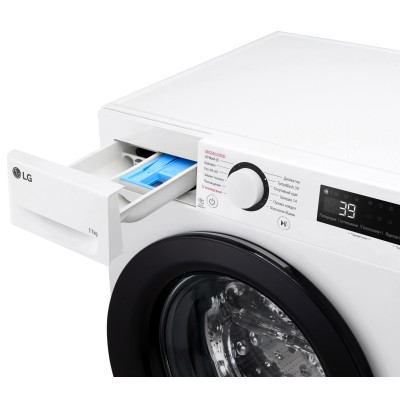 Пральна машина LG фронтальна, 11кг, 1400, A, 57см, дисплей, пара, інвертор, білий