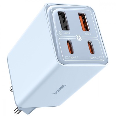 Зарядний Пристрій Baseus GaN6 Pro Fast Charger 2 Type-C + 2 USB 65W (P10162701313-00) blue