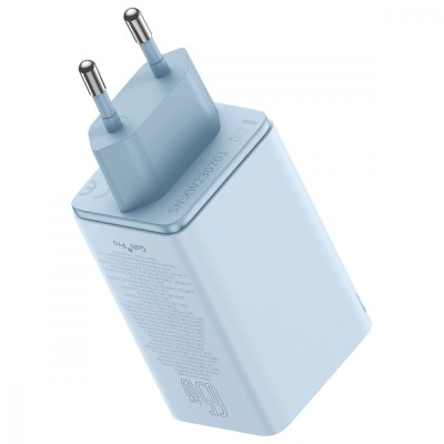 Зарядний Пристрій Baseus GaN6 Pro Fast Charger 2 Type-C + 2 USB 65W (P10162701313-00) blue