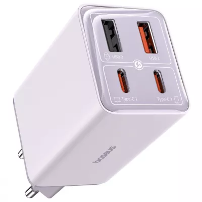 Зарядний Пристрій Baseus GaN6 Pro Fast Charger 2 Type-C + 2 USB 65W (P10162701533-00) Purple