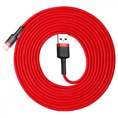 Кабель Baseus Cafule Lightning Cable 2A (3m) (CALKLF-R09) red