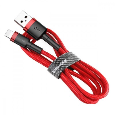Кабель Baseus Cafule Lightning Cable 2A (3m) (CALKLF-R09) red
