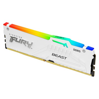 Оперативна пам'ять Kingston DDR5 32GB 6000 FURY Beast RGB EXPO Білий (KF560C36BWEA-32)