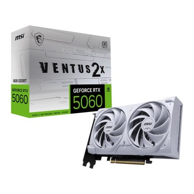 Відеокарта MSI GeForce RTX 5060 8GB GDDR7 VENTUS 2X OC WHITE (912-V537-003)
