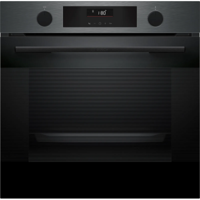 Духова шафа Bosch електрична, 76л, A, дисплей, конвекція, телескопічні направляючі, темно-сірий
