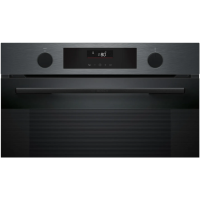 Духова шафа Bosch електрична, 76л, A, дисплей, конвекція, телескопічні направляючі, темно-сірий