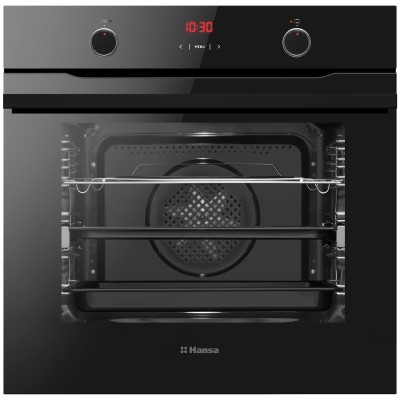 Комплект Hansa (духовка електрична + поверхня газ на склі), чорний