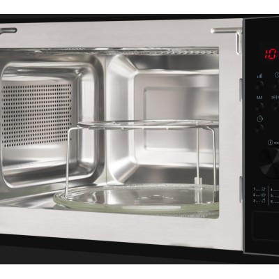 Мікрохвильова піч Hansa вбудовувана, 20л, електр.управл., 900Вт, гриль, дисплей, відкр.кнопкою, чорний