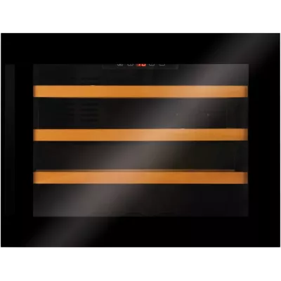 Холодильник Hansa вбудований для вина, 45.5x59х60.8, холод.відд.-63л, зон - 1, бут-28, ST, диспл внутр., чорний