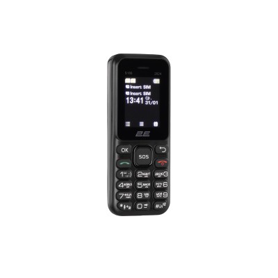 Мобільний телефон 2E S180 2024 1.77" 2SIM, 600мА•год, Black