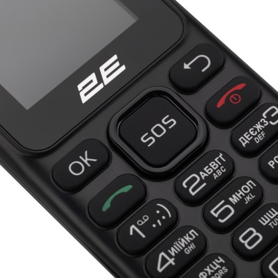 Мобільний телефон 2E S180 2024 1.77" 2SIM, 600мА•год, Black