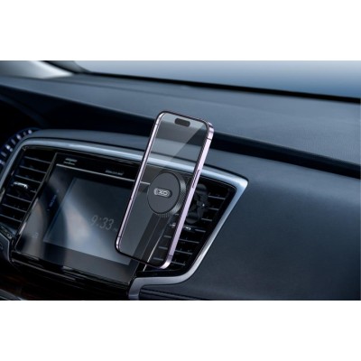 XO C122 Air Vent Car Holder Round Magnetic Bracket Автотримач (Чорний)
