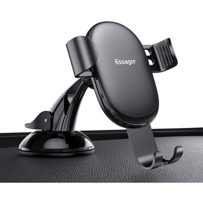 Автомобільний тримач ESSAGER MoJack Gravity Car Phone Holder (osculum type) (EZJXP-MJ01) Black