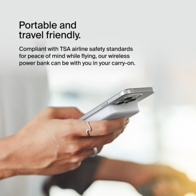 Акумулятор портативний літій-іонний Power Bank Belkin 10000мА·год, 15Вт, MagSafe Qi2, білий (BPD008BTWH)