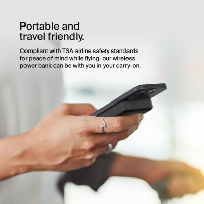 Акумулятор портативний літій-іонний Power Bank Belkin 10000мА·год, 15Вт, MagSafe Qi2, чорний (BPD008BTBK)