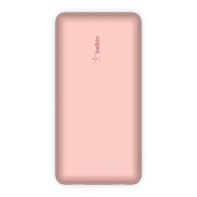 Акумулятор портативний літій-іонний Power Bank Belkin 20000мА·год, 15Вт, 2хUSB-A/USB-C, рожевий (BPB012BTRG)