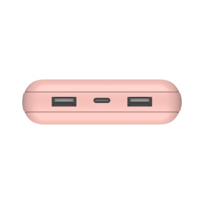 Акумулятор портативний літій-іонний Power Bank Belkin 20000мА·год, 15Вт, 2хUSB-A/USB-C, рожевий (BPB012BTRG)