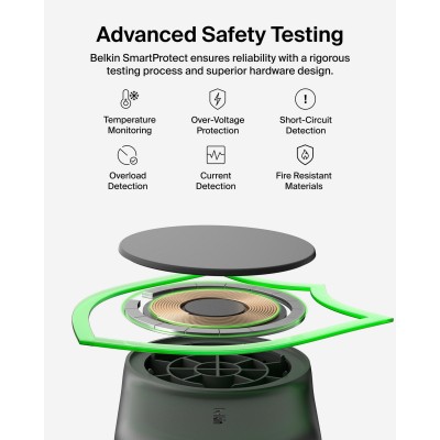 Зарядний пристрій бездротовий Belkin UltraCharge 2-in-1 Foldable Magnetic Charging 25Вт, чорний