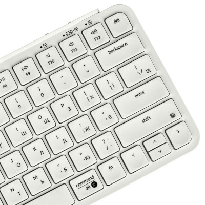 Клавіатура мембрана Keychron B1 Pro, USB/WL/BT, ivory white (B1P-K8-UA)