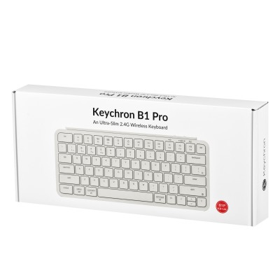 Клавіатура мембрана Keychron B1 Pro, USB/WL/BT, ivory white (B1P-K8-UA)