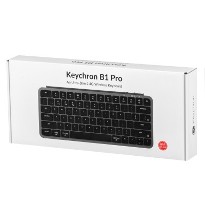 Клавіатура мембрана Keychron B1 Pro, USB/WL/BT, space gray (B1P-K1-UA)