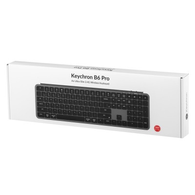 Клавіатура мембрана Keychron B6 Pro, USB/WL/BT, space gray (B6P-K1-UA)