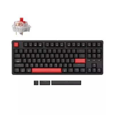 Клавіатура механічна Keychron C3 Pro 87Key, K pro Red, USB-A, QMK, Hot-swap, EN/UKR, RGB, чорний (C3PH1_KEYCHRON)