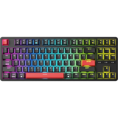 Клавіатура механічна Keychron C3 Pro 87Key, K pro Red, USB-A, QMK, Hot-swap, EN/UKR, RGB, чорний (C3PH1_KEYCHRON)
