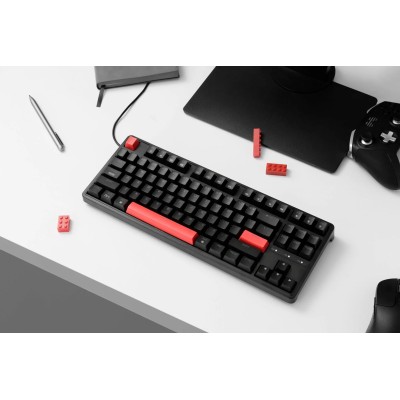Клавіатура механічна Keychron C3 Pro 87Key, K pro Red, USB-A, QMK, Hot-swap, EN/UKR, RGB, чорний (C3PH1_KEYCHRON)