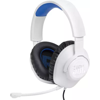 Навушники JBL Quantum 100P (JBLQ100PWHTBLU) White/Blue