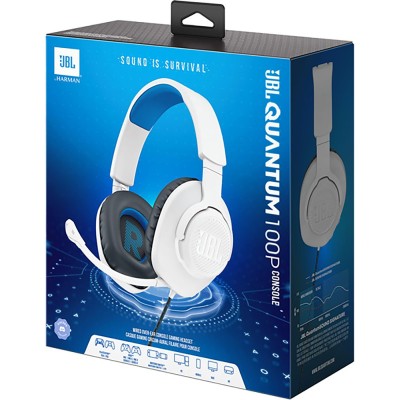 Навушники JBL Quantum 100P (JBLQ100PWHTBLU) White/Blue