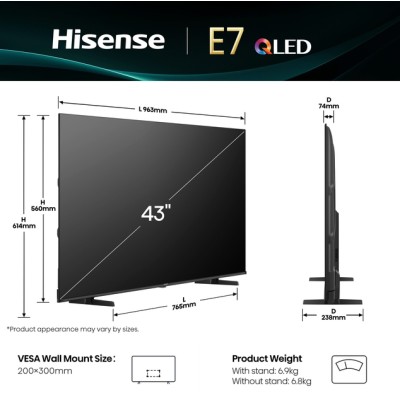 Телевізор HISENSE 43E7Q