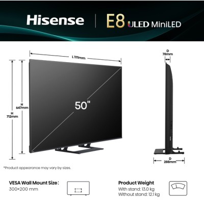 Телевізор HISENSE 50E8Q
