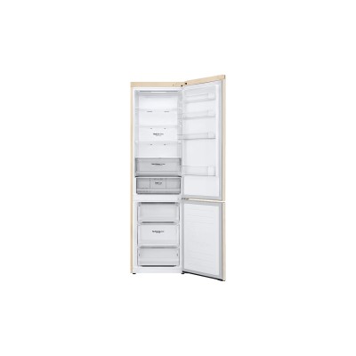 Холодильник LG з нижн. мороз., 203x60х68, холод.відд.-277л, мороз.відд.-107л, 2дв., А++, NF, інв., диспл зовн., зона св-ті, беже