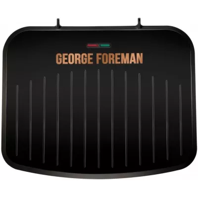 Гриль George Foreman притискний Fit Grill Copper Medium 1630Вт, темп. режимів-1, пластик, чорний (25811-56)