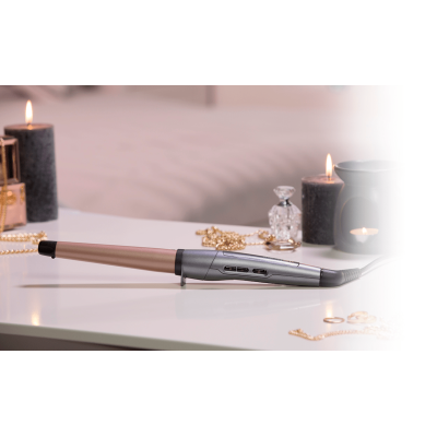 Плойка Remington Keratin Protect, конусна, 48Вт, темп.режимів-5, D-19-28mm, 150-210С, кераміка, сріблястий (CI83V6)