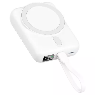 Зовнішній MagSafe Акумулятор Proove 10000mAh 22.5W Neutron (PBNE22022206) silver/white