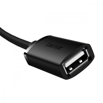 Кабель Baseus AirJoy Series USB(male) to USB(female) (0.5m) (B00631100111-00) black