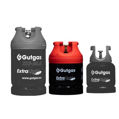 Балон газовий сталевий Gutgas Ragasco ExtraLight XLT-19.9, 19.9л, 30бар, вентиль KLF, 6.5кг