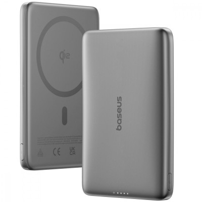 Зовнішній MagSafe Акумулятор Baseus 10000mAh 27W PicoGo Ultra-Slim Qi2 (E0027200) Gray