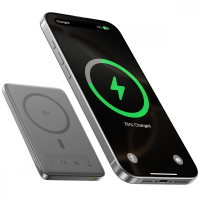 Зовнішній MagSafe Акумулятор Baseus 10000mAh 27W PicoGo Ultra-Slim Qi2 (E0027200) Gray