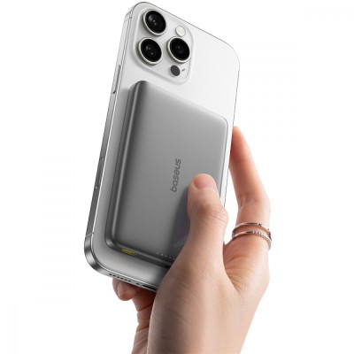Зовнішній MagSafe Акумулятор Baseus 10000mAh 27W PicoGo Ultra-Slim Qi2 (E0027200) Gray