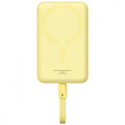 Зовнішній MagSafe Акумулятор Baseus 10000mAh 30W Magnetic Mini Type-C Edition (P1002210BY23-00) yellow