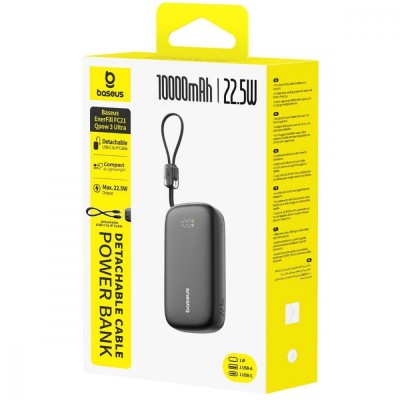 Портативна Батарея Baseus 10000mAh 22.5W EnerFill Qpow 3 Ultra (E0027L00) Black
