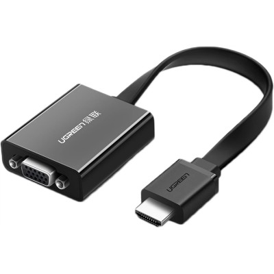 Адаптер UGREEN MM103 HDMI To VGA + 3.5mm + Micro-USB Power Port Converter (40248) Black