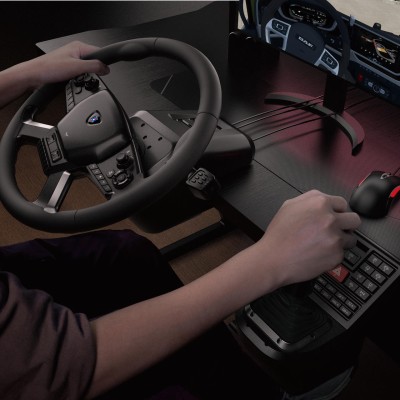Кермо і педалі HORI Force Feedback Truck Control System для ПК